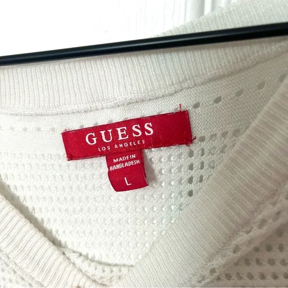 ✧・゚guess bedazzled logo white sweater - Picture 4 of 6